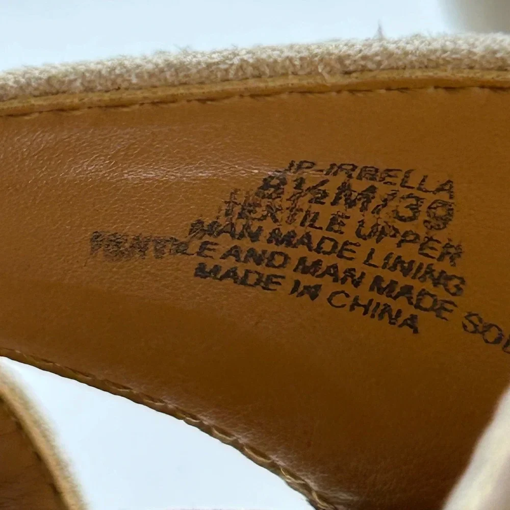 Jessica Simpson Irbella Sandals Womens 8.5 Beige Platform Block Heel‎ Glam